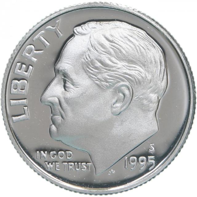 Монета Roosevelt Dime, 1 дайм 1995, США, США
