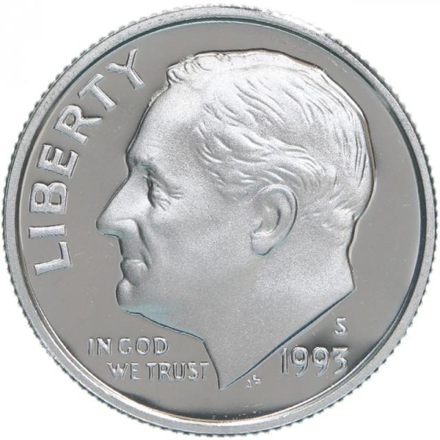 Монета Roosevelt Dime, 1 дайм 1993, США, США