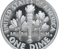 Монета Roosevelt Dime, 1 дайм 1992, США, США