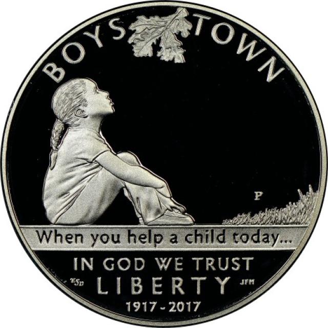 Монета Boys Town, 1 долар 2017, США, США