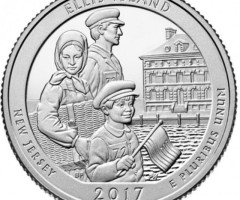 Монета Національний монумент острова Елліс, ¼ долара 2017, США, Прекрасна Америка Квотери