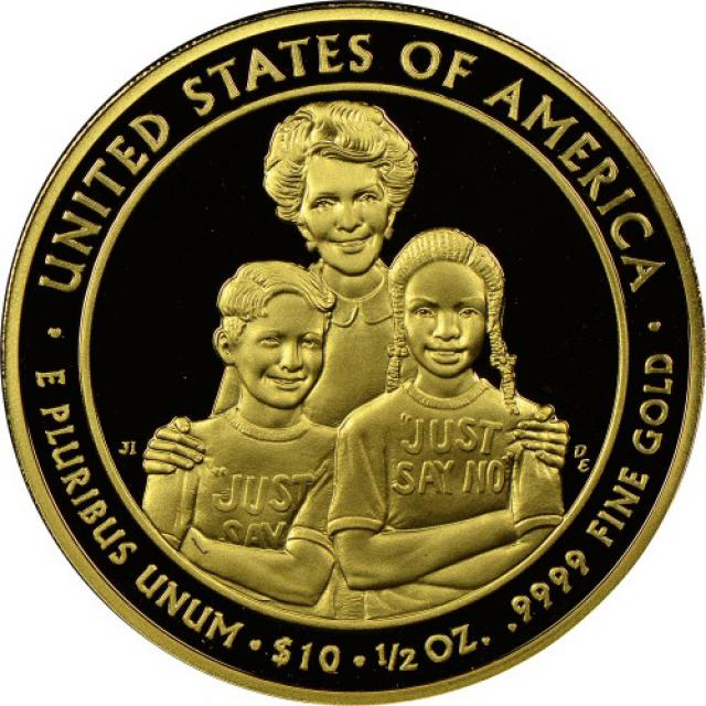 Монета Ненсі Рейган (1981-1989), 10 доларів 2016, США, Перші леді