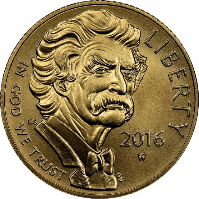 Монета Марк Твен, 5 доларів 2016, США, США