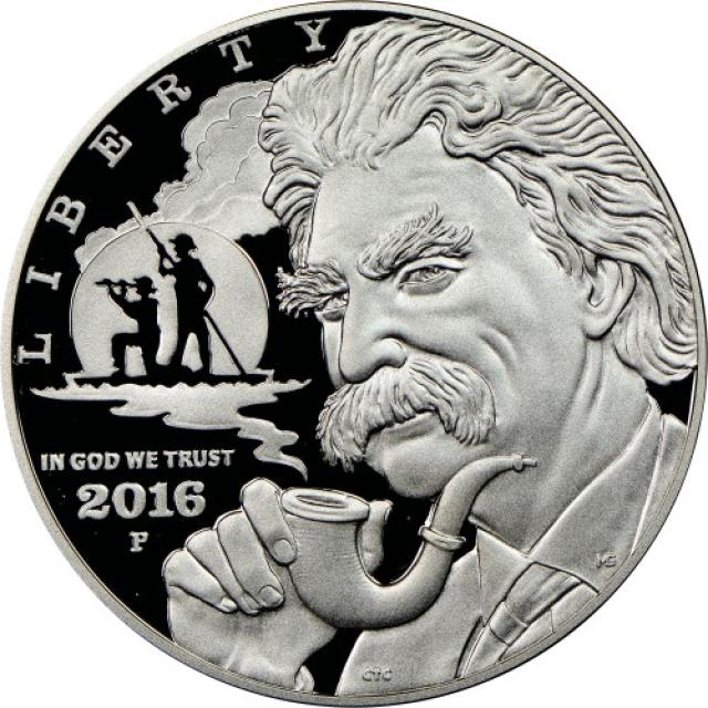 Монета Марк Твен, 1 долар 2016, США, США