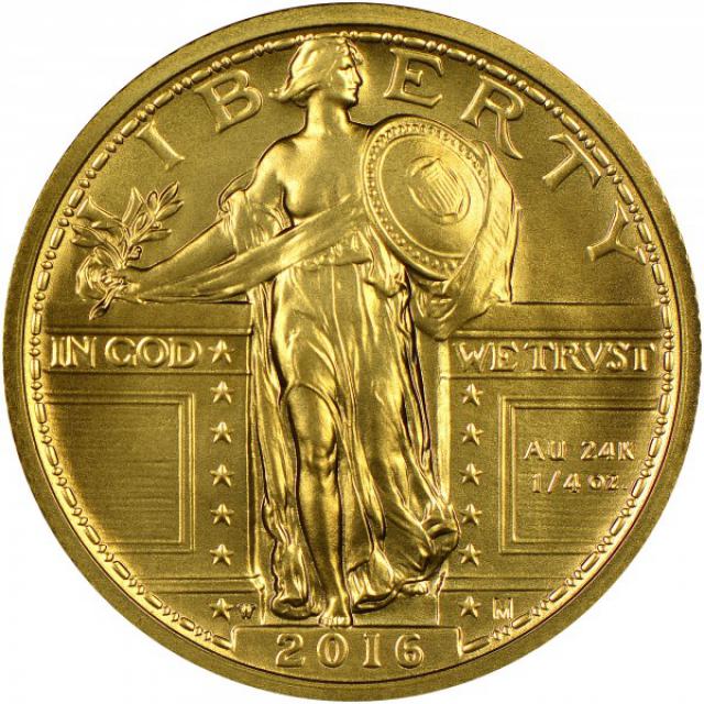 Монета Standing Liberty, ¼ долара 2016, США, США