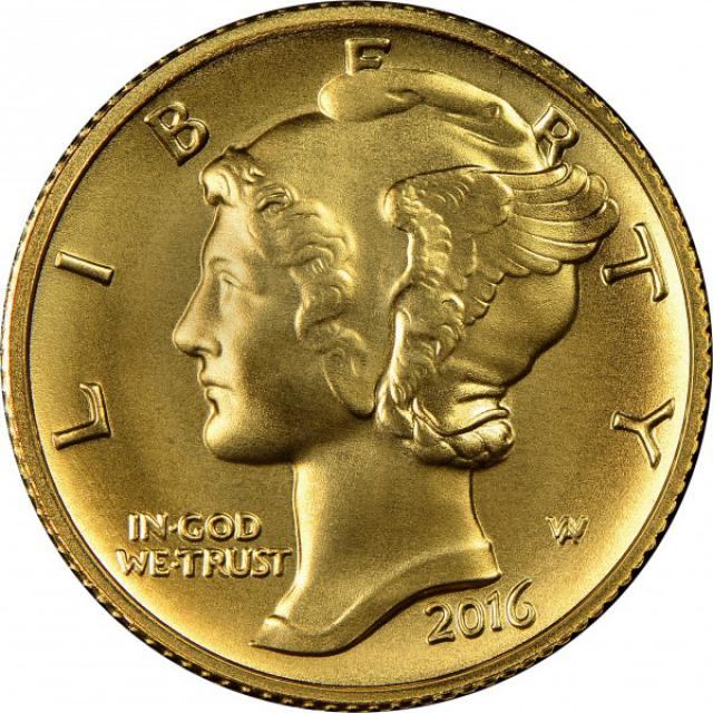 Монета Mercury Dime, 1 дайм 2016, США, США