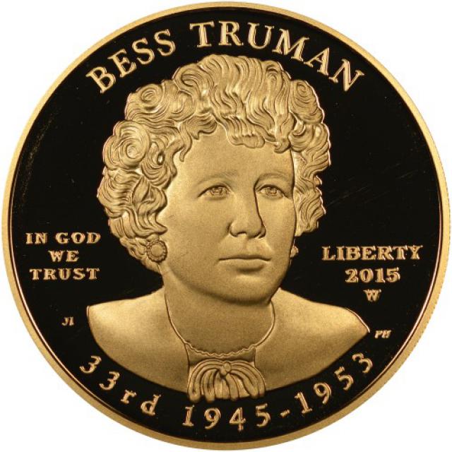 Монета Бесс Трумен (1945-1953), 10 доларів 2015, США, Перші леді