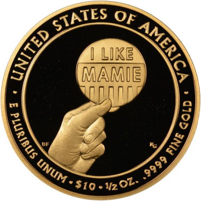 Монета Меймі Ейзенхауер (1953-1961), 10 доларів 2015, США, Перші леді