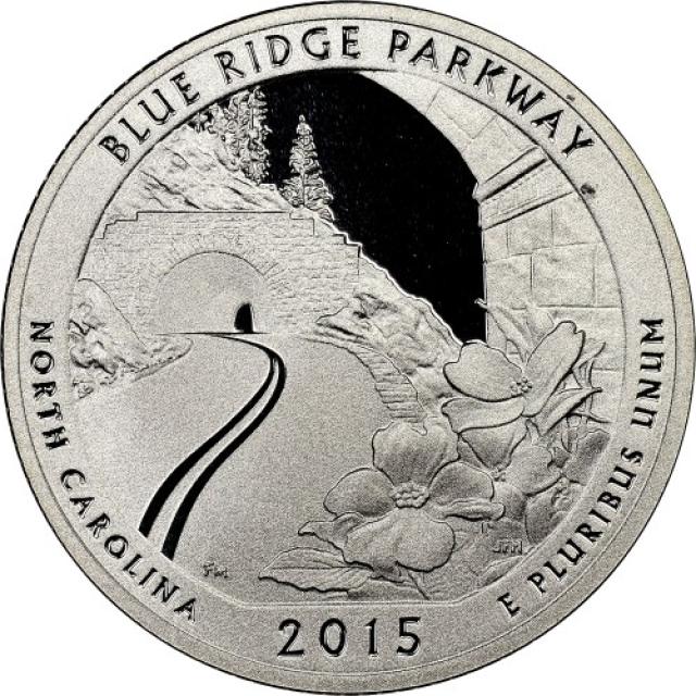 Монета Дорога Блу Рідж, ¼ долара 2015, США, Прекрасна Америка Квотери