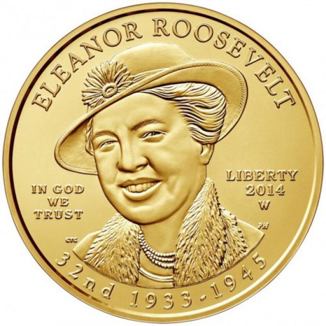 Монета Елеонора Рузвельт (1933-1945), 10 доларів 2014, США, Перші леді