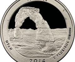 Монета Національний парк Арки, ¼ долара 2014, США, Прекрасна Америка Квотери
