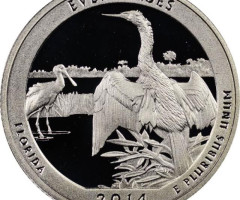 Монета Національний парк Еверглейдс, ¼ долара 2014, США, Прекрасна Америка Квотери