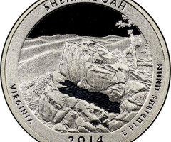 Монета Національний парк Шенандоа, ¼ долара 2014, США, Прекрасна Америка Квотери