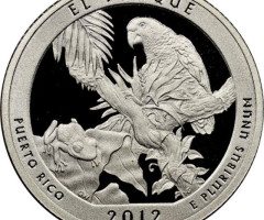 Монета Національний ліс Ель-Юнке, ¼ долара 2012, США, Прекрасна Америка Квотери
