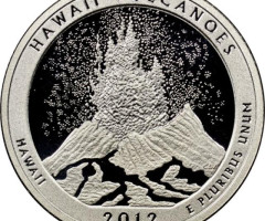 Монета Національний парк Гавайські вулкани, ¼ долара 2012, США, Прекрасна Америка Квотери