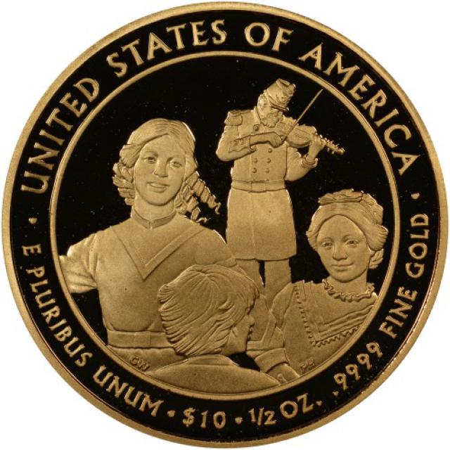 Монета Еліза Джонсон (1865-1869), 10 доларів 2011, США, Перші леді