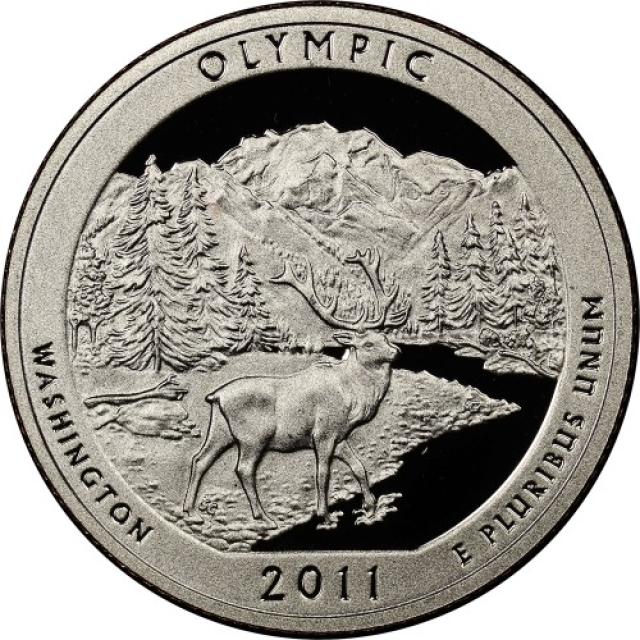 Монета Національний парк Олімпік, ¼ долара 2011, США, Прекрасна Америка Квотери