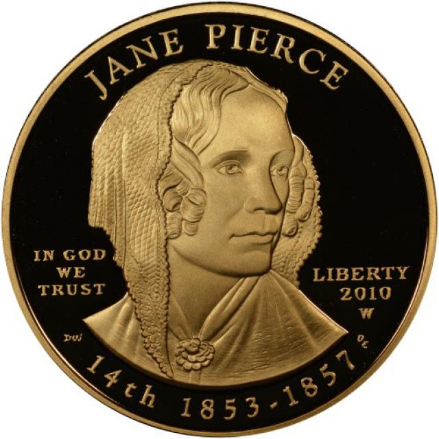 Монета Джейн Пірс (1853-1857), 10 доларів 2010, США, Перші леді