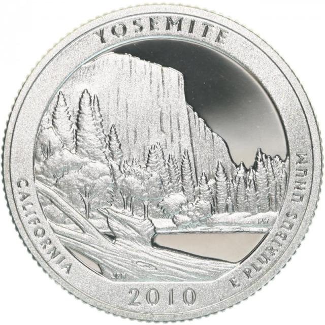 Монета Національний парк Йосеміті, ¼ долара 2010, США, Прекрасна Америка Квотери
