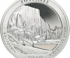 Монета Національний парк Йосеміті, ¼ долара 2010, США, Прекрасна Америка Квотери