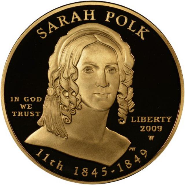 Монета Сара Полк (1845-1849), 10 доларів 2009, США, Перші леді