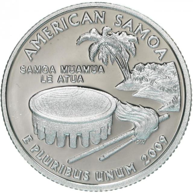 Монета Квотер Американського Самоа, ¼ долара 2009, США, Квотери 50 штатів