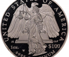 Монета Американський Платиновий орел, 100 доларів 2008, США, США