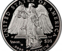 Монета Американський Платиновий орел, 10 доларів 2008, США, США
