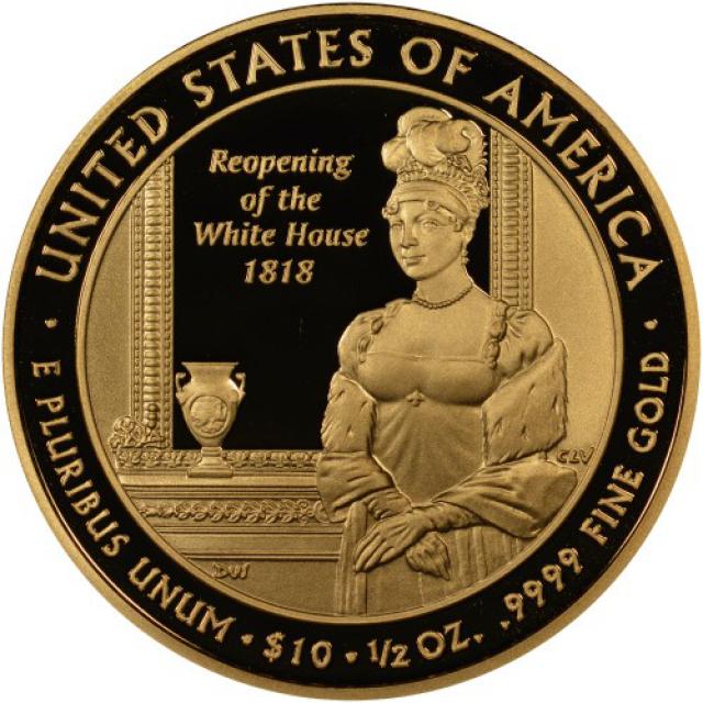 Монета Елізабет Монро (1817-1825), 10 доларів 2008, США, Перші леді