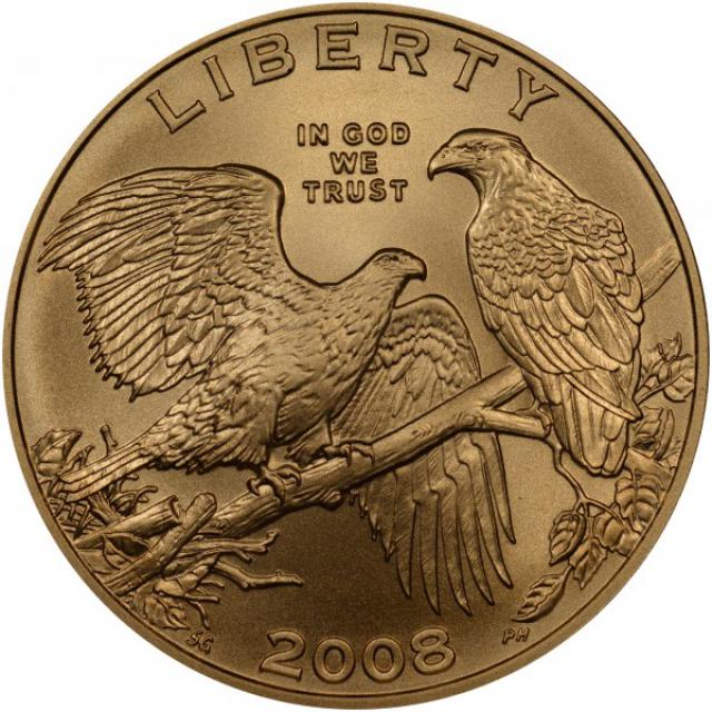 Монета Білоголовий орлан, 5 доларів 2008, США, США