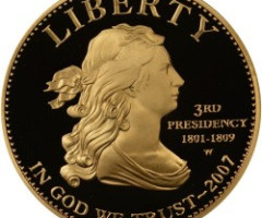 Монета Надгробок Джефферсона, 10 доларів 2007, США, США