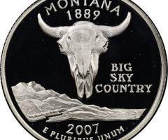 Монета Квотер штату Монтана, ¼ долара 2007, США, Квотери 50 штатів