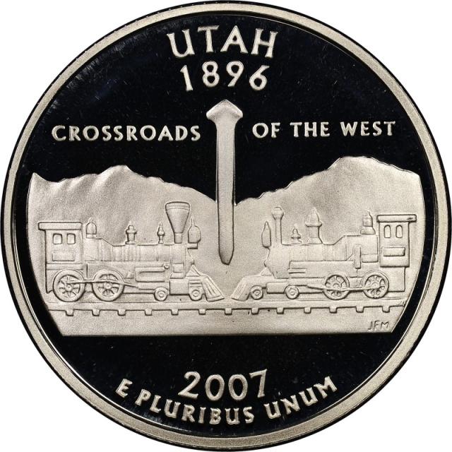 Монета Квотер штату Юта, ¼ долара 2007, США, Квотери 50 штатів
