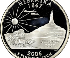Монета Квотер штату Небраска, ¼ долара 2006, США, Квотери 50 штатів