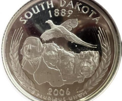 Монета Квотер штату Південна Дакота, ¼ долара 2006, США, Квотери 50 штатів