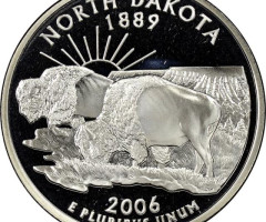 Монета Квотер штату Північна Дакота, ¼ долара 2006, США, Квотери 50 штатів