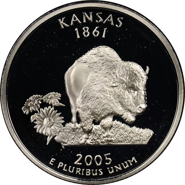 Монета Квотер штату Канзас, ¼ долара 2005, США, Квотери 50 штатів