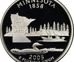 Монета Квотер штату Міннесота, ¼ долара 2005, США, Квотери 50 штатів