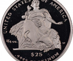 Монета Американський Платиновий орел, 25 доларів 2004, США, США