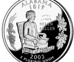 Монета Квотер штату Алабама, ¼ долара 2003, США, Квотери 50 штатів