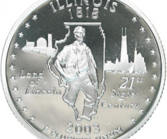 Монета Квотер штату Іллінойс, ¼ долара 2003, США, Квотери 50 штатів