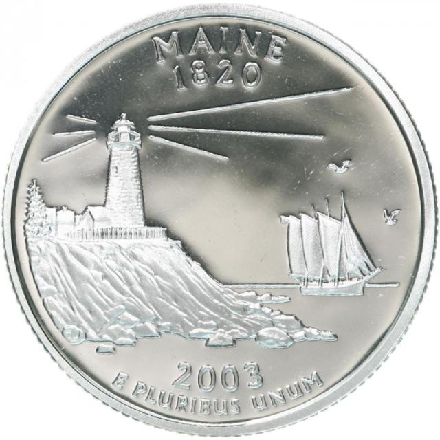 Монета Квотер штату Мен, ¼ долара 2003, США, Квотери 50 штатів