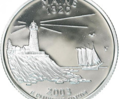 Монета Квотер штату Мен, ¼ долара 2003, США, Квотери 50 штатів
