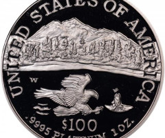 Монета Американський Платиновий орел, 100 доларів 2002, США, США