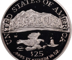 Монета Американський Платиновий орел, 25 доларів 2002, США, США