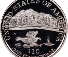 Монета Американський Платиновий орел, 10 доларів 2002, США, США