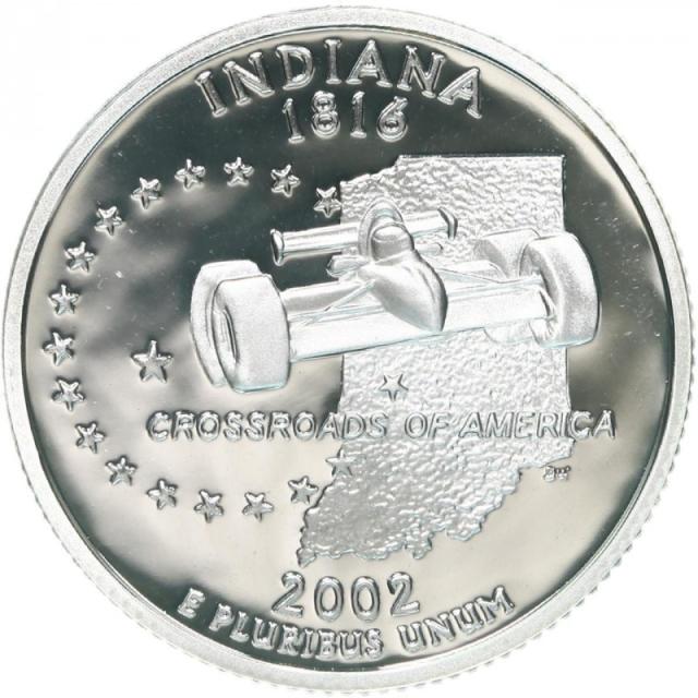 Монета Квотер штату Індіана, ¼ долара 2002, США, Квотери 50 штатів