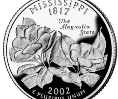 Монета Квотер штату Міссісіпі, ¼ долара 2002, США, Квотери 50 штатів