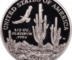 Монета Американський Платиновий орел, 50 доларів 2001, США, США
