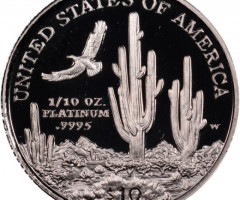 Монета Американський Платиновий орел, 10 доларів 2001, США, США